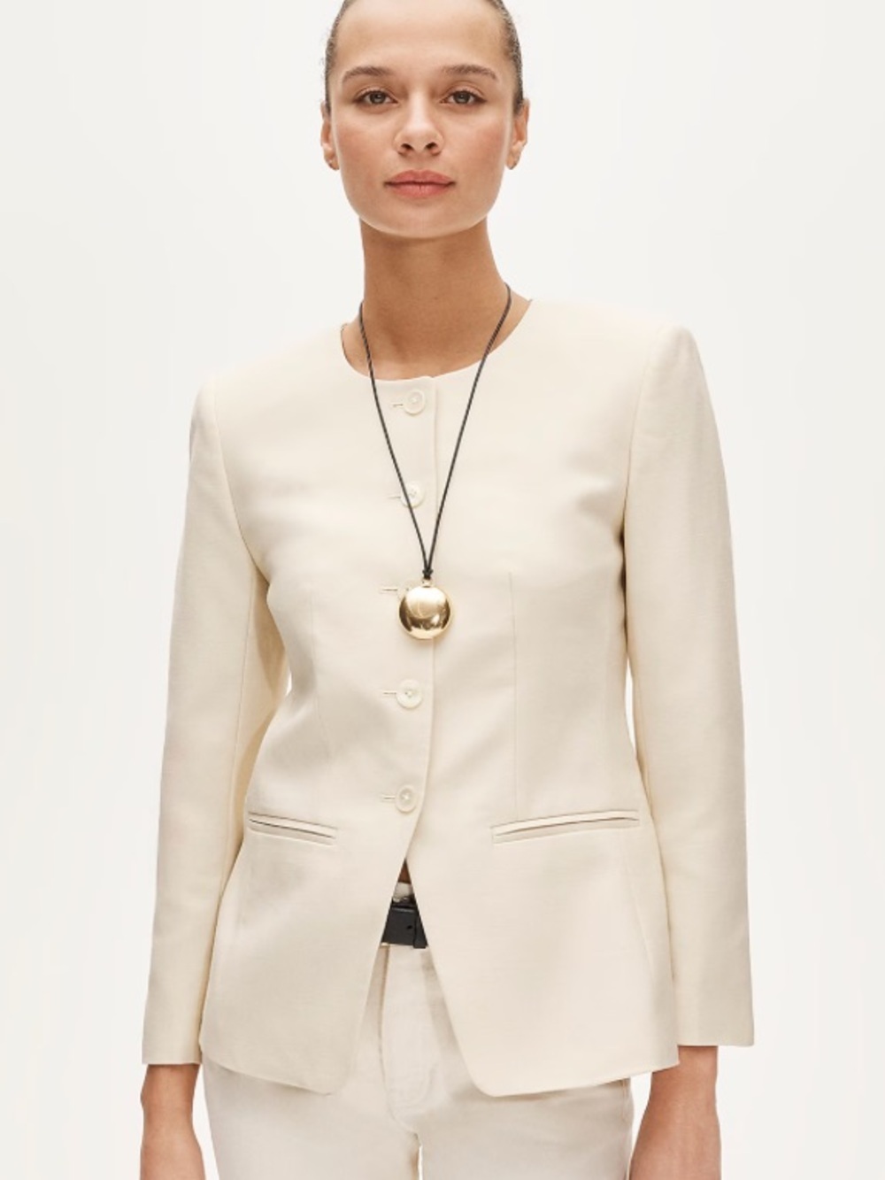 J crew sandy hay Margeaux lady jacket in Gramercy linen blend